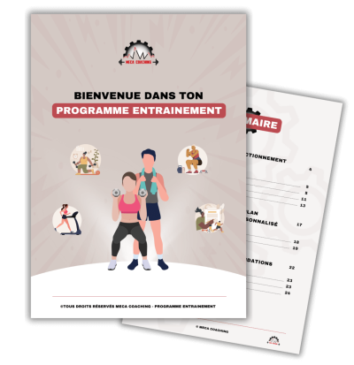 Aperçu de la couverture du programme personnalisé Entrainement réalisé par Meca Coaching